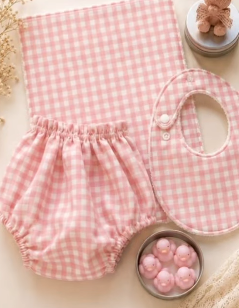 Conjunto Vichy Rosa